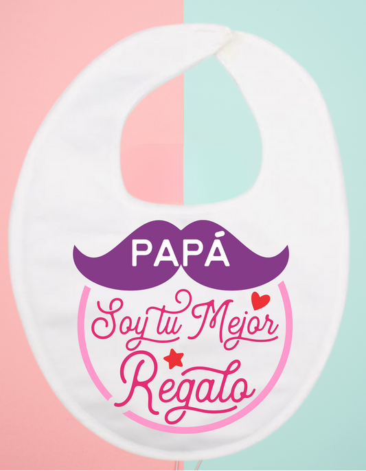 Babero personalizado papa soy yo..