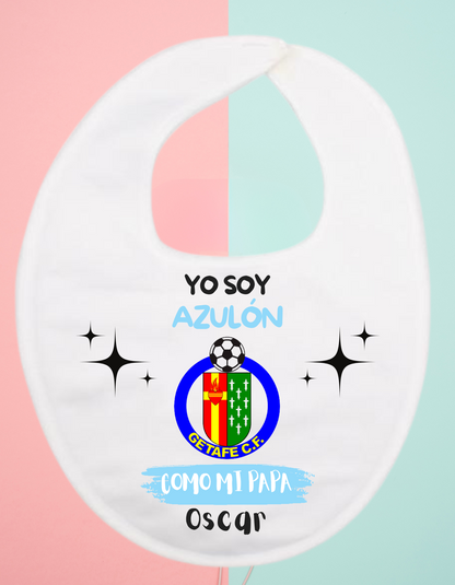 Babero Yo soy +equipo (personalizado)