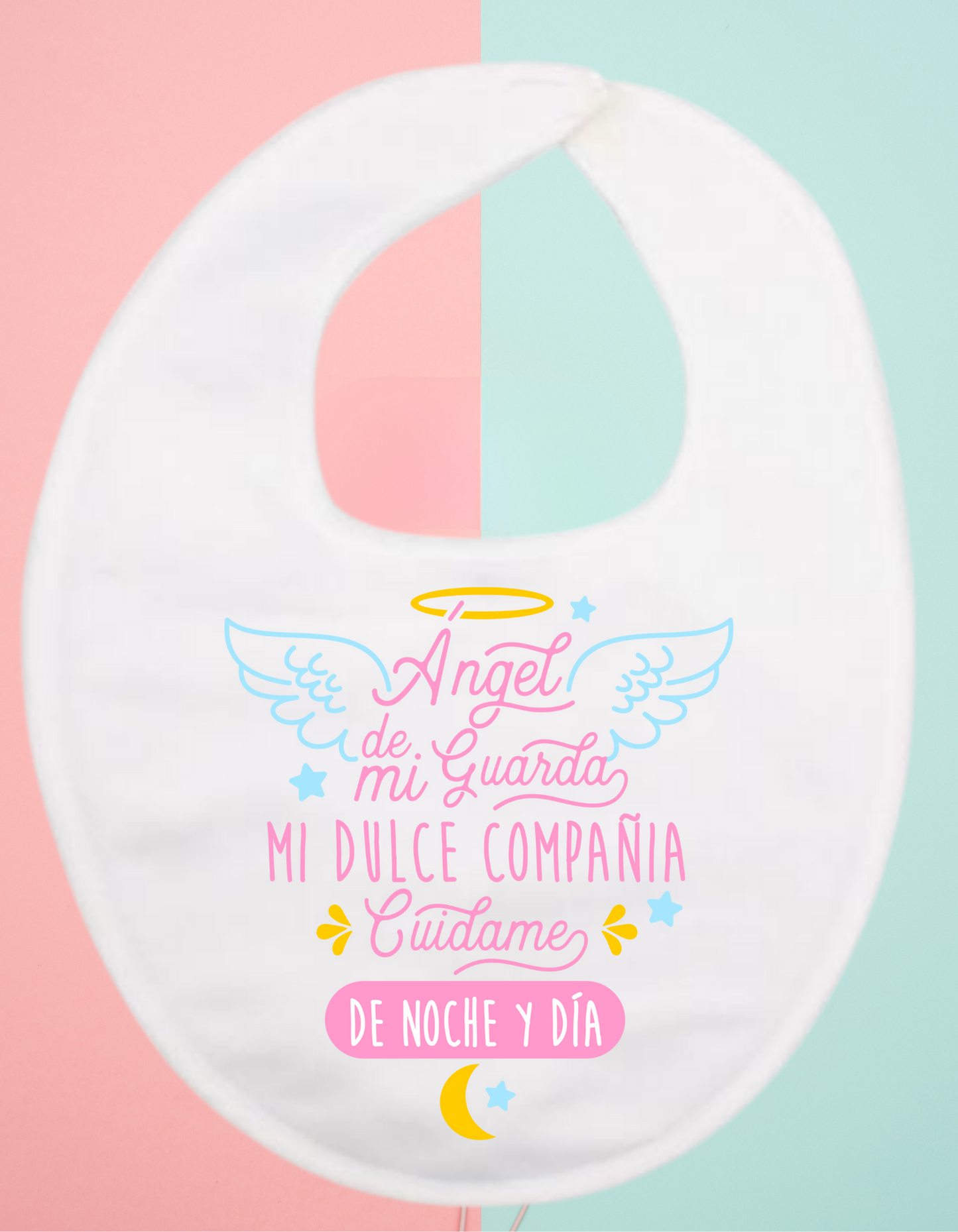 Babero personalizado ángel de mi guarda..