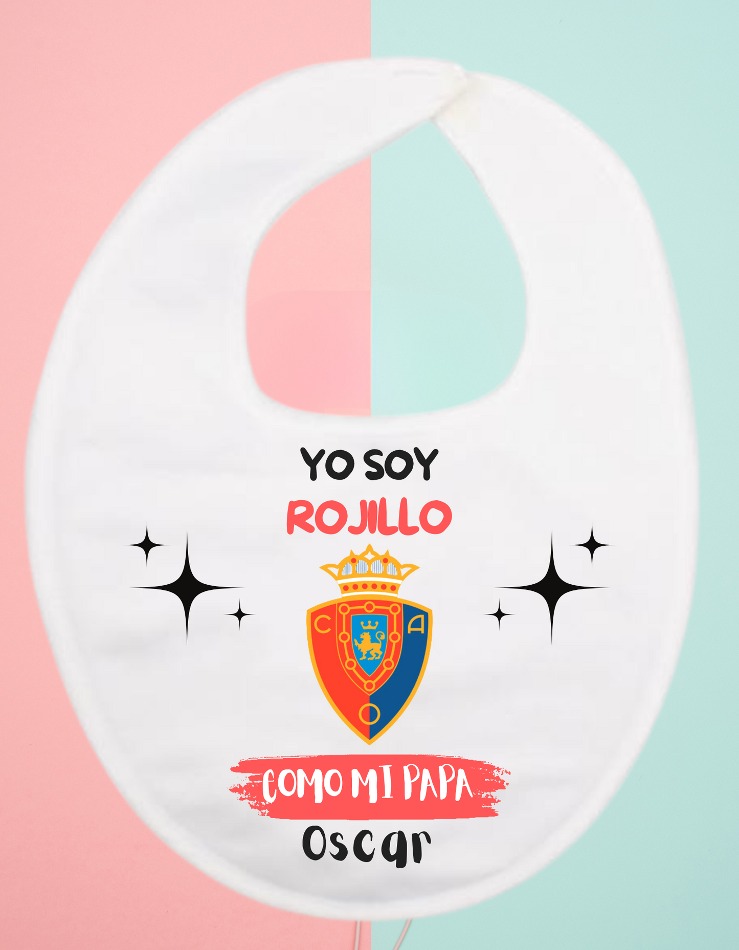 Babero Yo soy +equipo (personalizado)