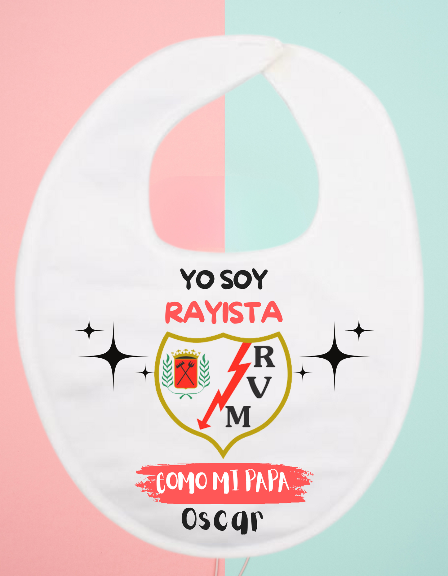 Babero Yo soy +equipo (personalizado)