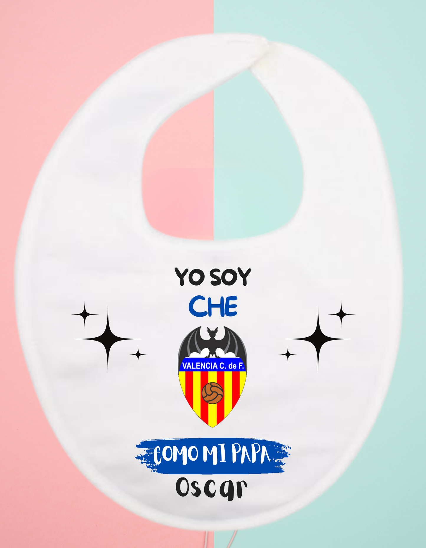 Babero Yo soy +equipo (personalizado)