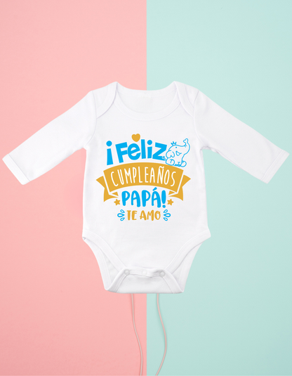 Body personalizado feliz cumpleaños papa