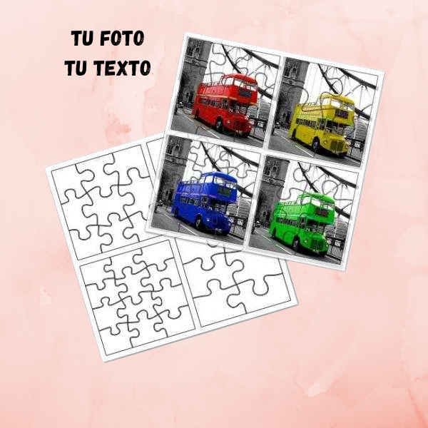 Puzzle infantil 4 en 1 + foto