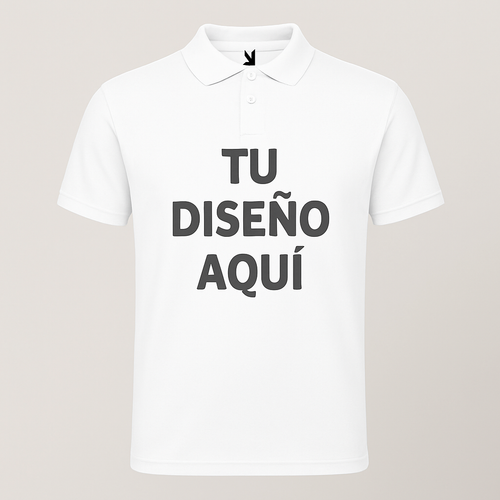 Polo personalizado unisex “Tu diseño aquí” | 100 % algodón piqué