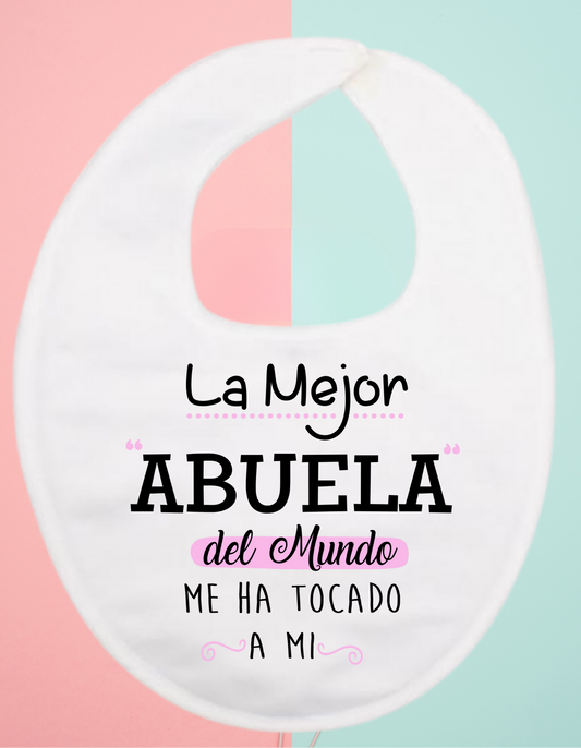 Babero personalizado la mejor abuela...