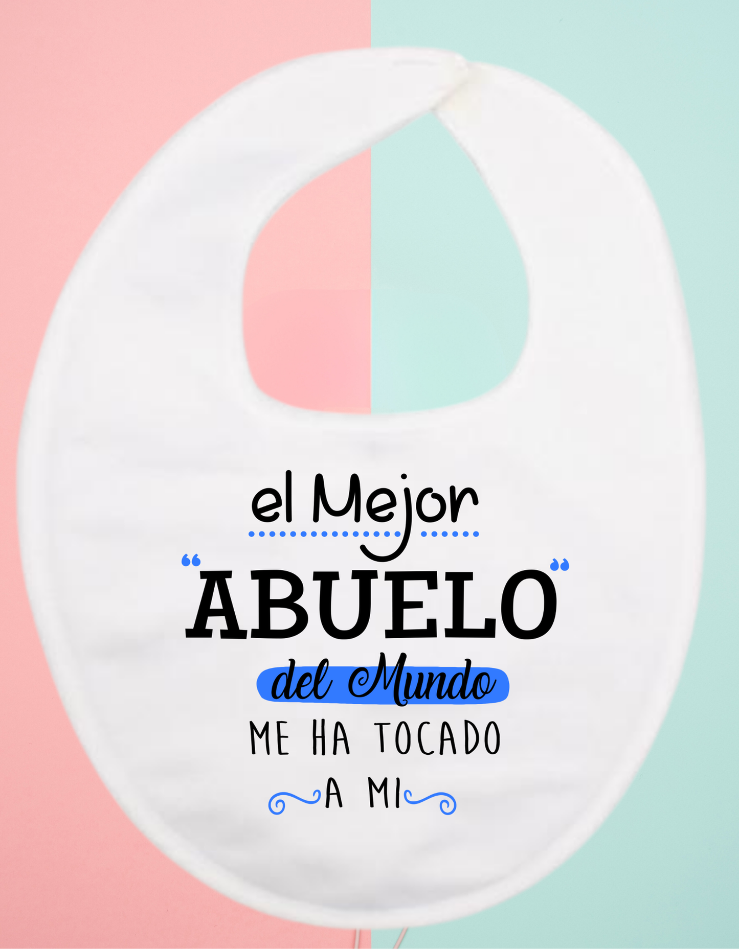 Babero personalizado el mejor abuelo...