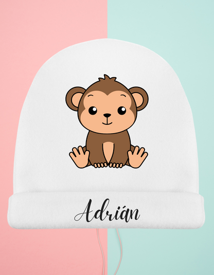 Gorro Bebe Animales Personalizado (Varios Diseños)