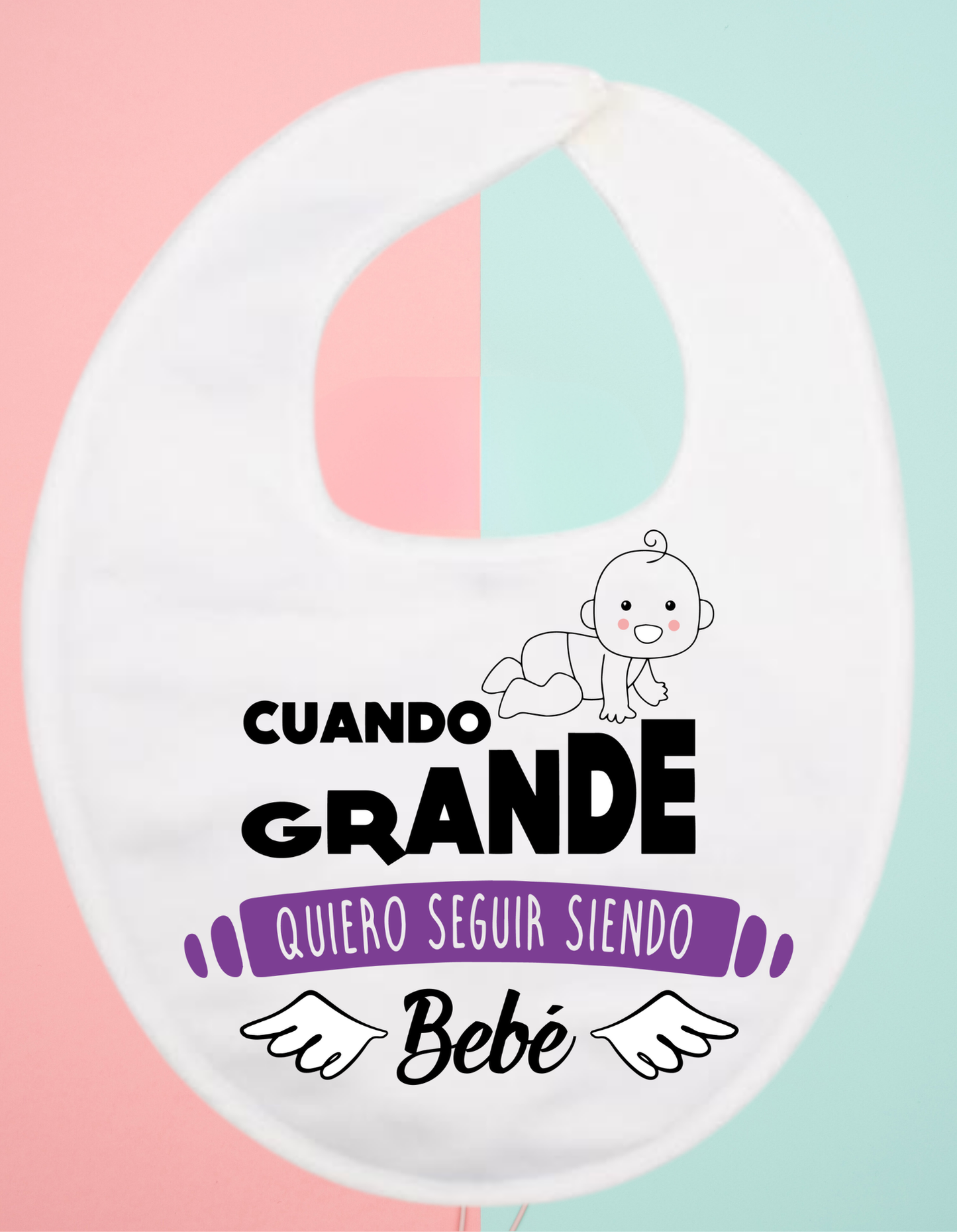 Babero personalizado cuando grande quiero seguir...