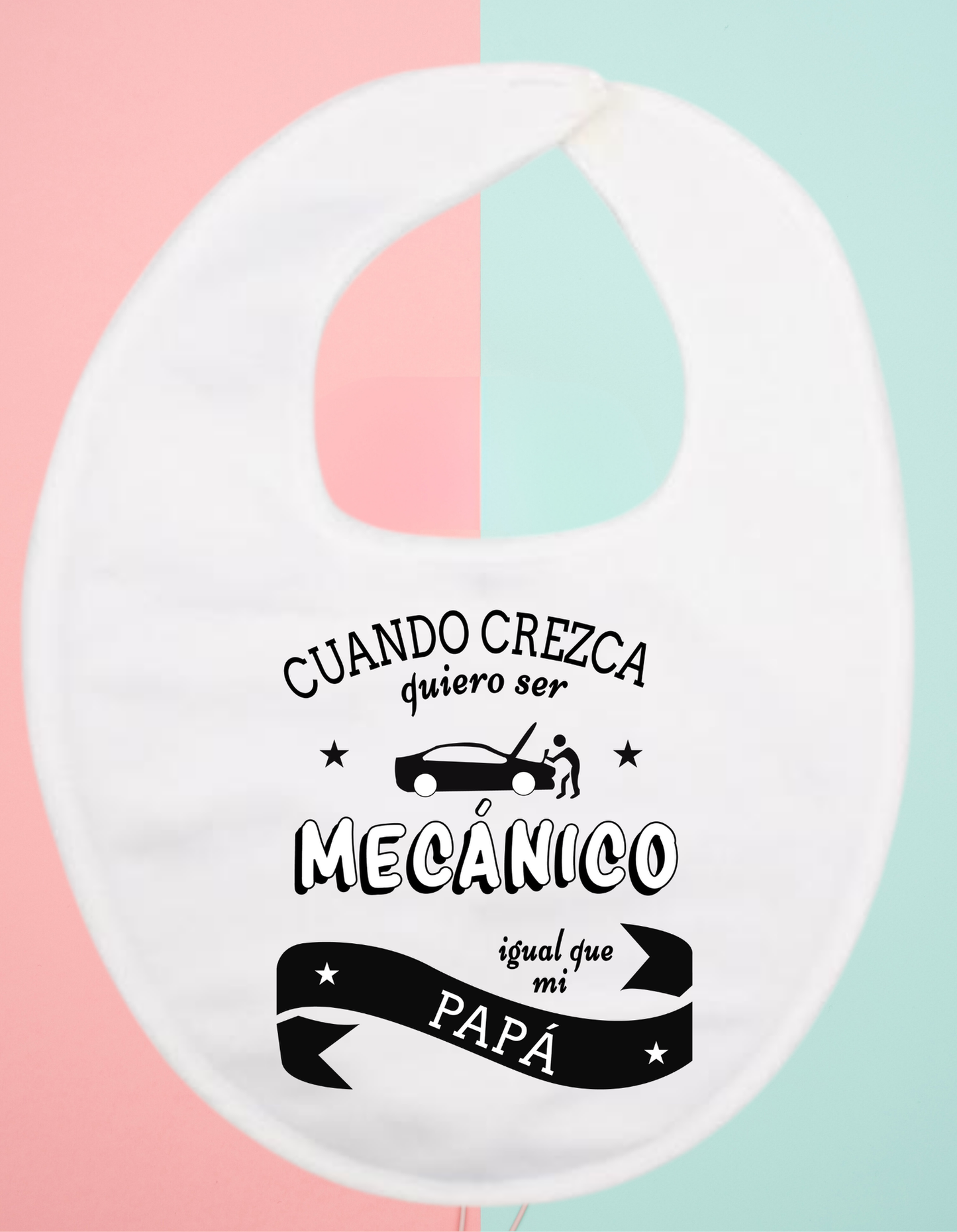 Babero personalizado cuando crezca quiero ser...