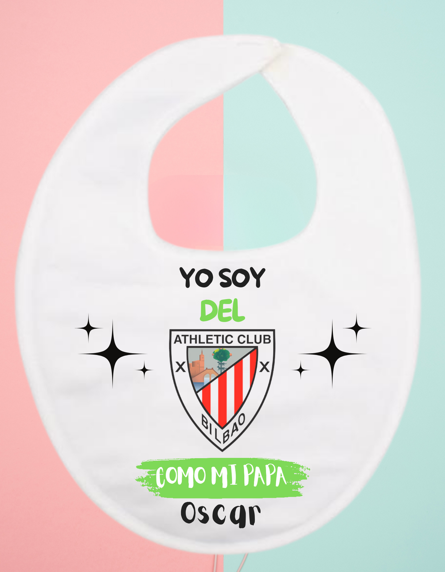 Babero Yo soy +equipo (personalizado)