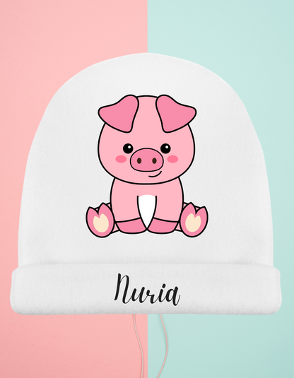 Gorro Bebe Animales Personalizado (Varios Diseños)