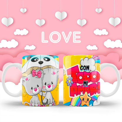 Tazas dibujos amor (Varios diseños)