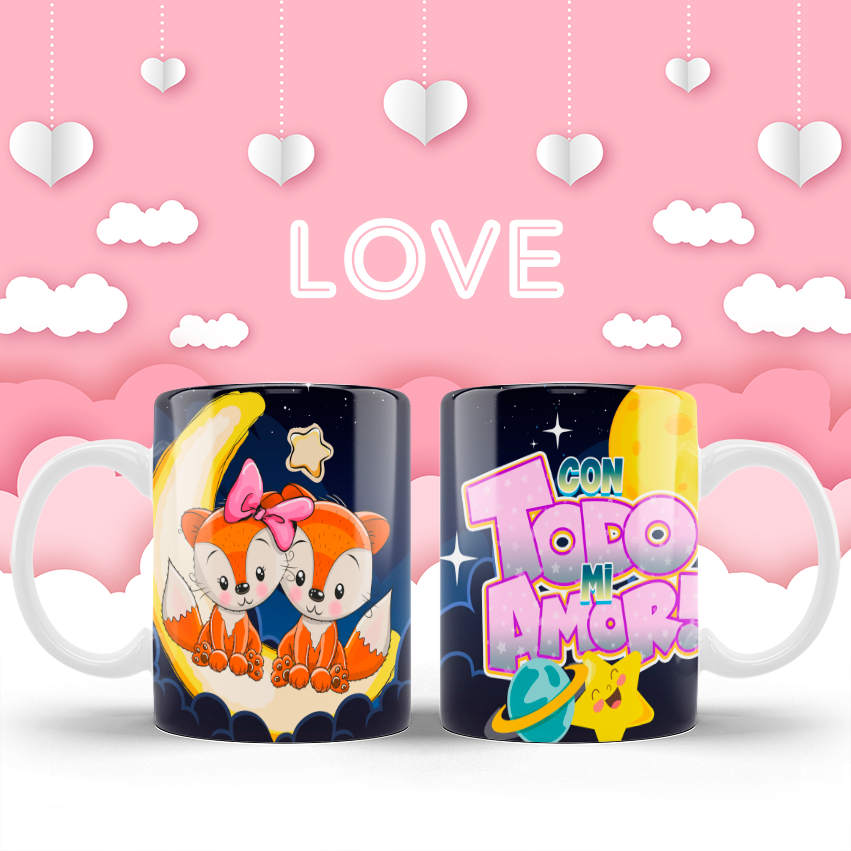 Tazas dibujos amor (Varios diseños)