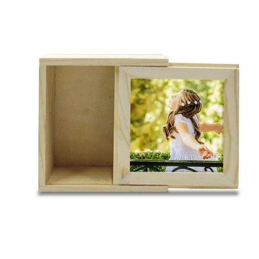 Cajas madera multiusos + foto + texto