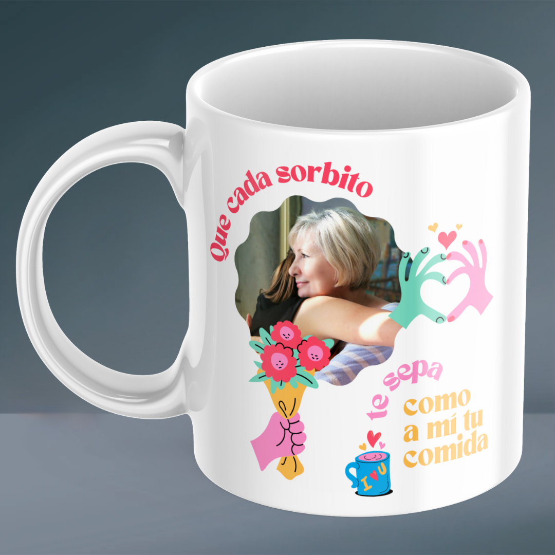 Taza con Fondo Pastel